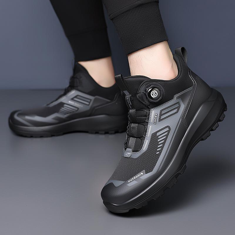 Leisure Walking Outdoor Sports Shoes, Anti Slip, Lightweight, Fashionable, Versatile Shoes, Round Toe Outdoor Shoes, Solid Color