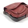 HERMES flap Barda 33 Drawstring Shoulder Bag Leather Rouge Ash Brown