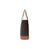 Michael Kors MK Eva Floral Logo Stripe Letter Color Block Open Tote Bag Women Tote Bags Acorn-Brown 30T9GV0T7B-BRN-ACORN