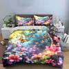 Butterfly Floral Home Decor Set Multiple Sizes Kid'S And Adults' Bedroom Exquisite 3Pc Bedding Set, Gift