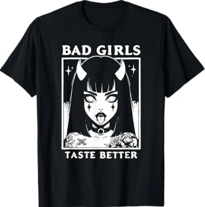Vintage Bad Girls Taste Better Tattoos Lovers For Women T-Shirt 2XL
