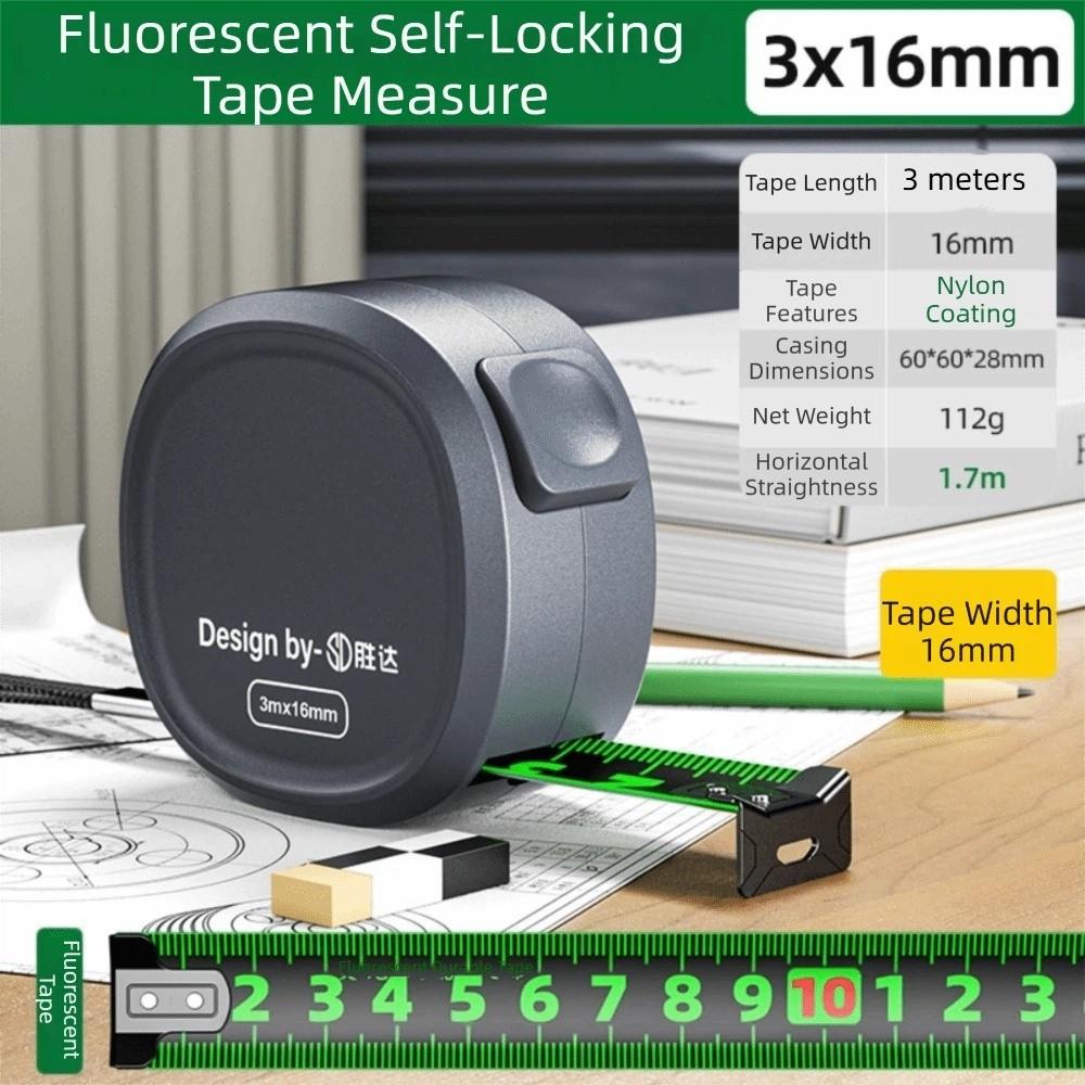 3/5/10 Meters Metal Measuring Tape Measure Retractable High Precision Measuring Ruler Wear-resistant Self Locking