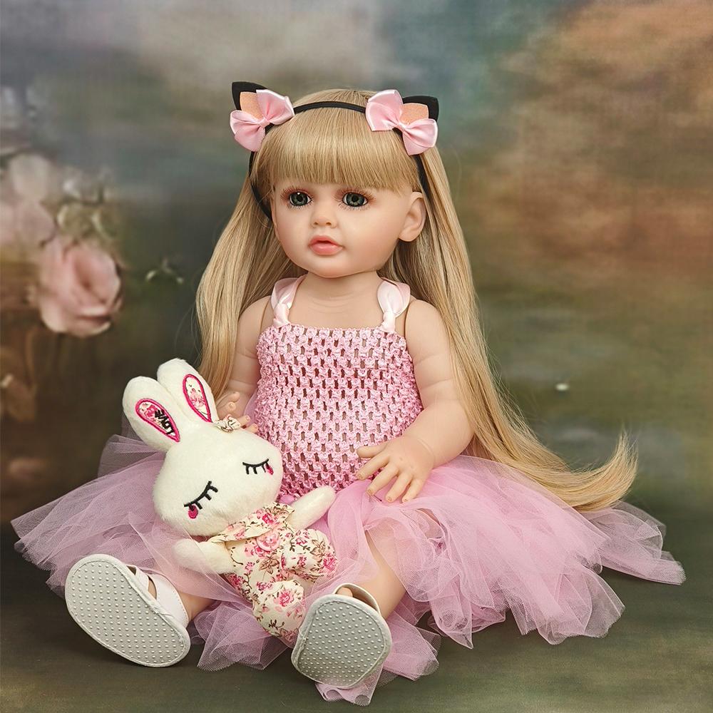 Neu Reborn Puppe 55cm Volle Kleber Simulation Baby Puppe Sommer Bathable Geburtstag Geschenk