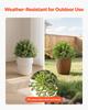 Artificial Topiary Cypress Trees with Ground Spike, 2 Set 406mm Faux Shrubs & Bushes Potted Plants, Fake Silk Tree Look Real for Decor Front Porch