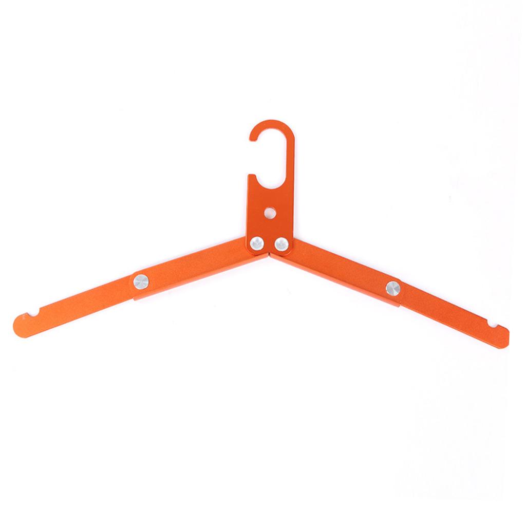 Travel Hanger Foldable Design Aluminium Alloy High Strength Light Weight Folding Clothes Hanger for Home Tirp Orange