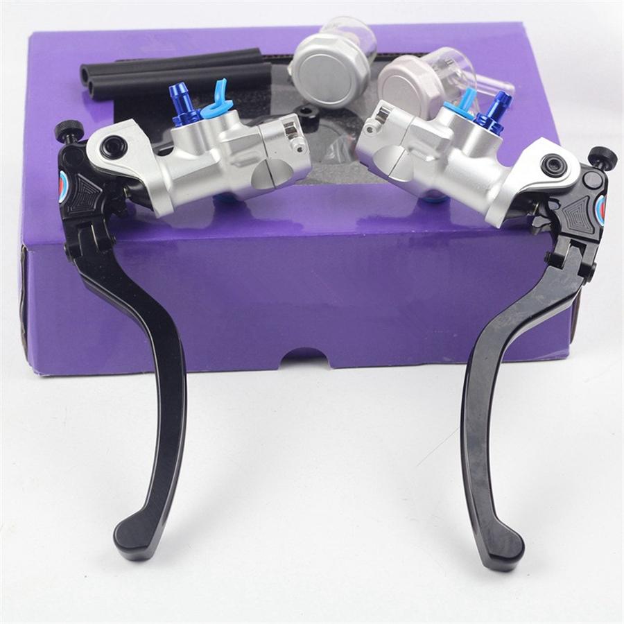 Universal CNC Aluminum Right + Left 17.5mm motorcycle brake clutch pump lever Radial master cylinder 7/8" 22mm For Yamaha Kawasaki Suzuki