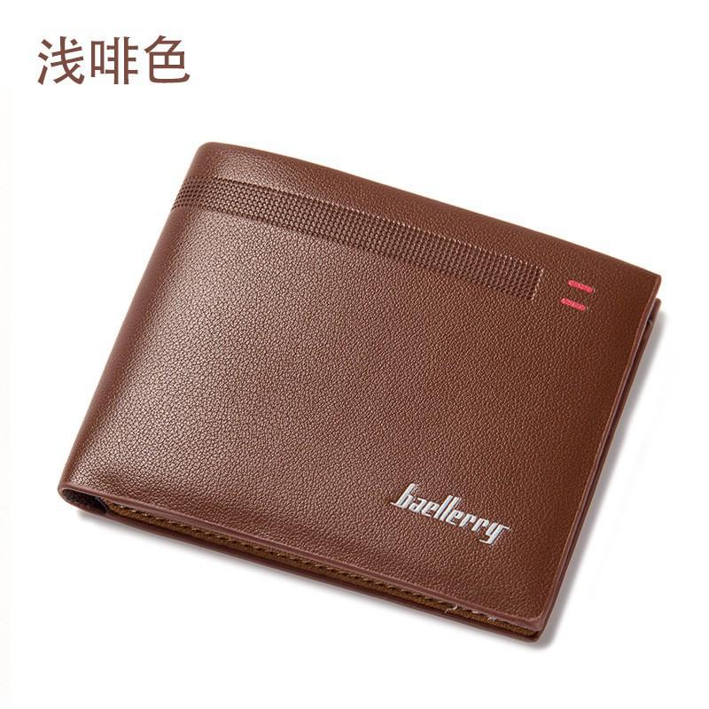 New Men's Wallet European American Short Horizontal
