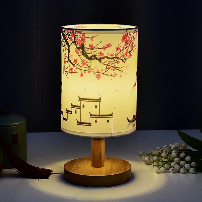 Chinese Artistic Retro LED Desk Lamp for Bedroom or Dormitory