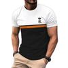 Summer Round Neck 3D Line Logo Print Top Fashionable Casual Short Sleeved Men's T-shirts