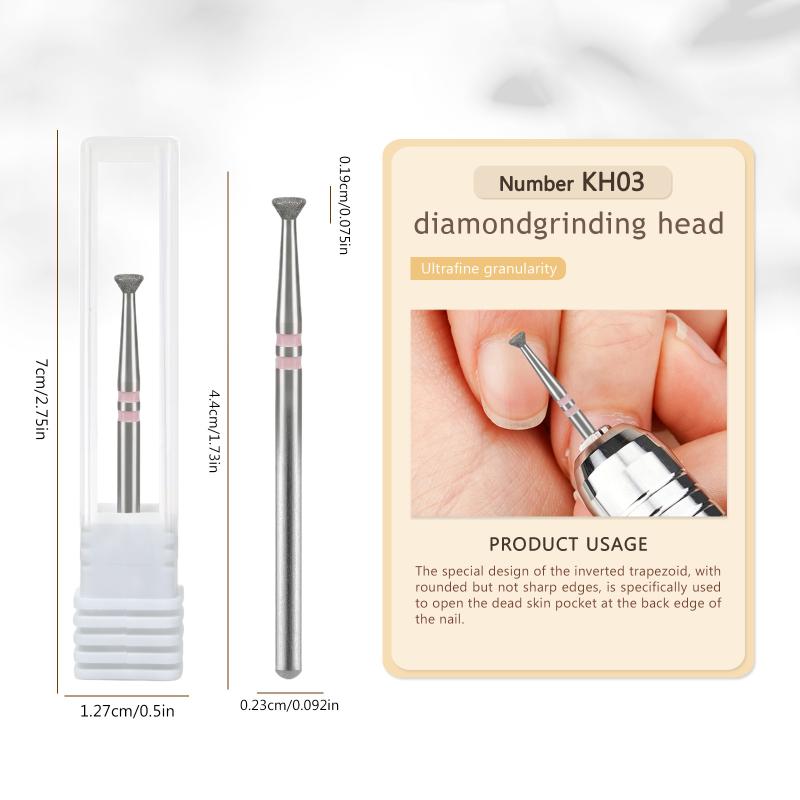 Diamond Nail Drill Bits Durable Material Multiple Uses For Home Diy Nail Art Cuticle Clean Gel Removing