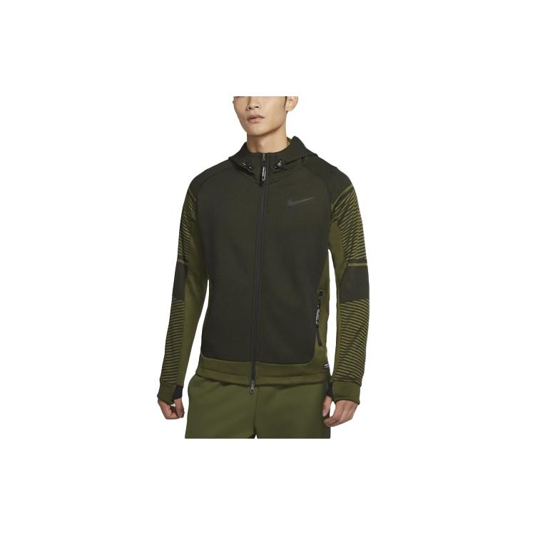 Nike Therma-fit Adv Full-length zipper Cardigan Training Hooded Jacket Green Men s DD2131-326 XL