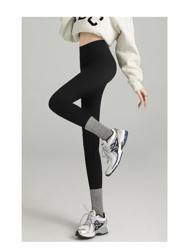 Women's Pink Velvet Winter Leggings - Warm, Thick, No-Drop Crotch, Slim Fit