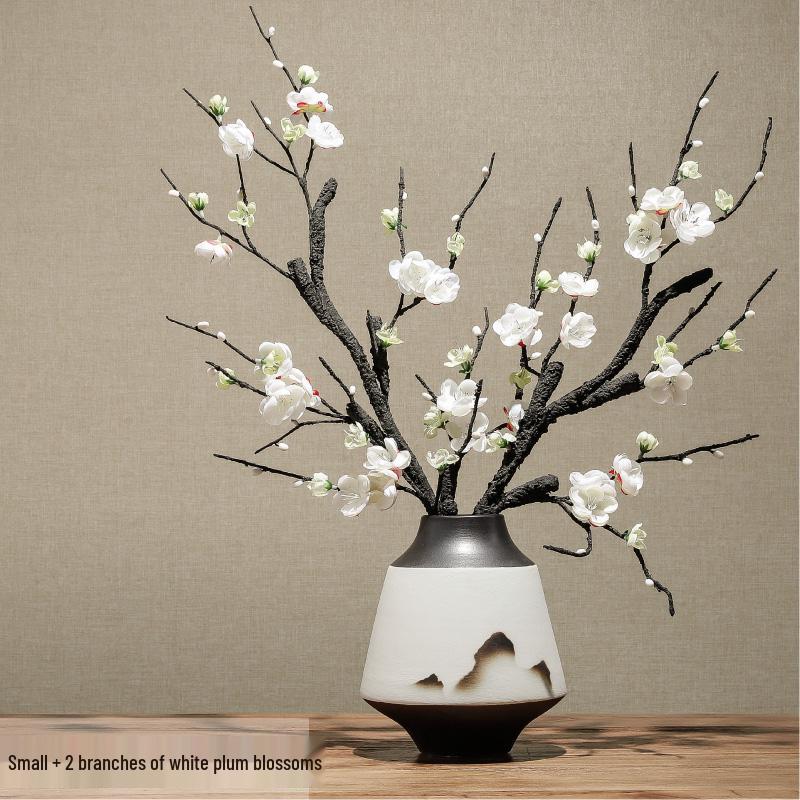 Elegant Pink Plum Blossom Dried Flower Bouquet for Home Decoration