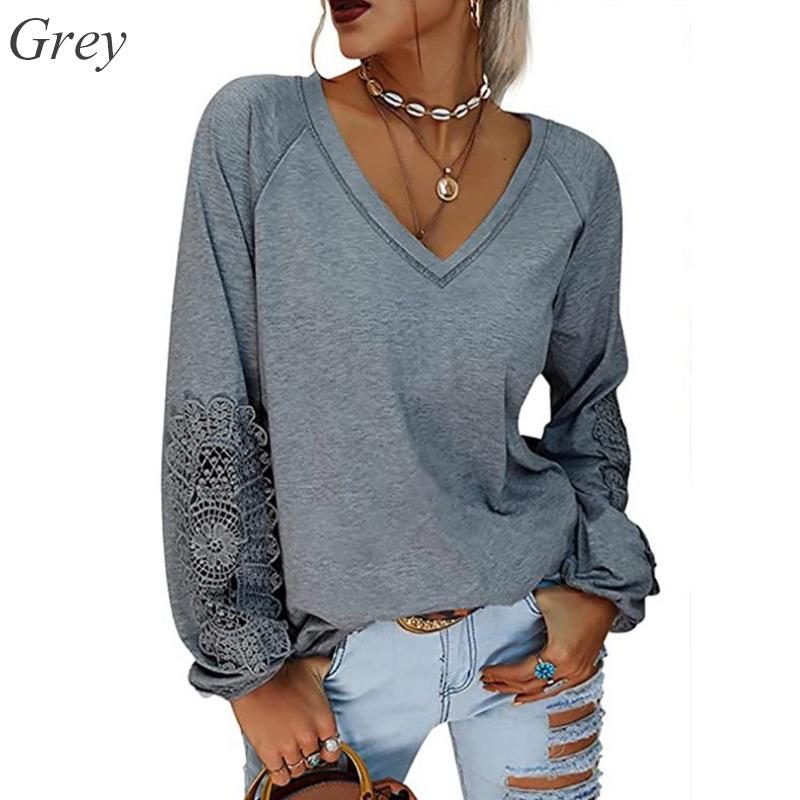 OYTRO Women Casual O-Neck Long Sleeve Solid Pullover Regular T-Shirt Top Knits & Tees OYTRO Women Casual O-Neck Long Sleeve Solid Pullover Regular T-Shirt Top Knits & Tees