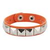 Einreihiges Punk Rock Nietenarmband Quadratisches Stachel-Leder-Manschettenarmband für Männer Frauen \Armband Armband