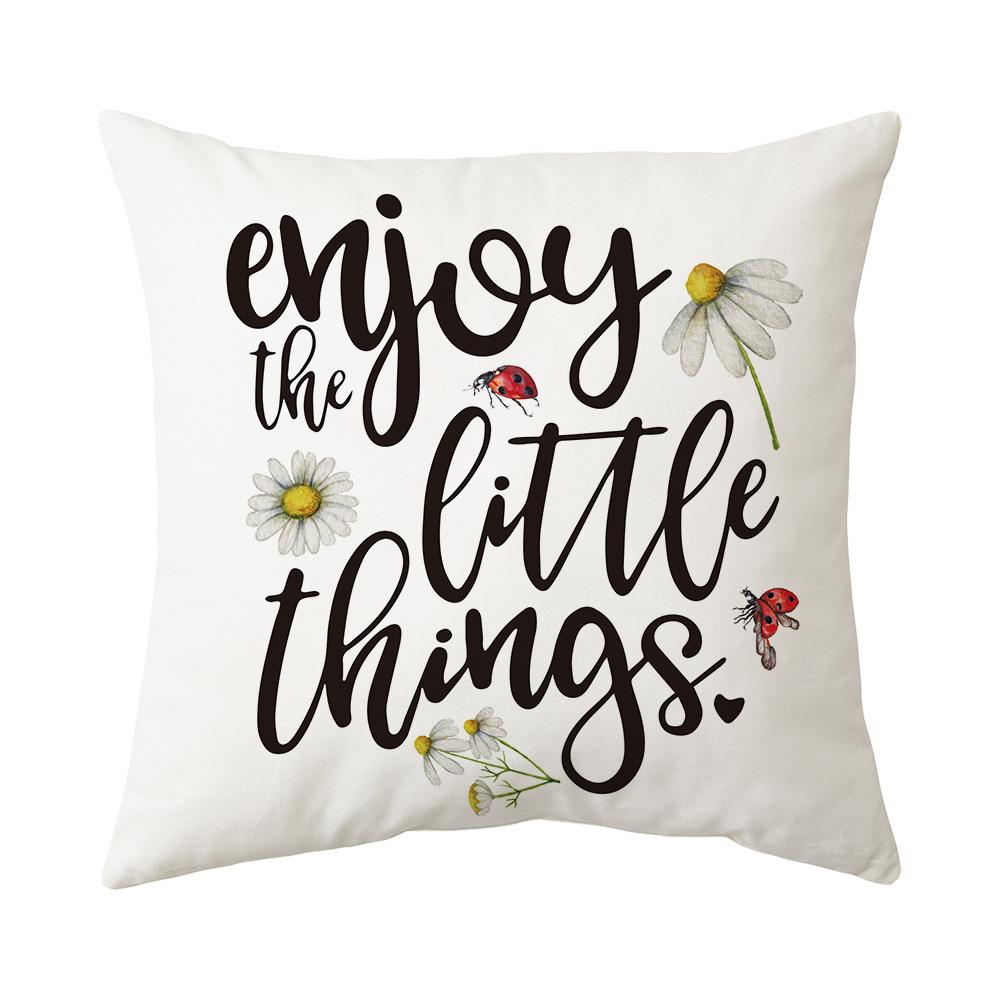 Spring Pillow New Sunflower Daisy Pillow Home Sofa Bedside Cushion Cover Pillow Cover