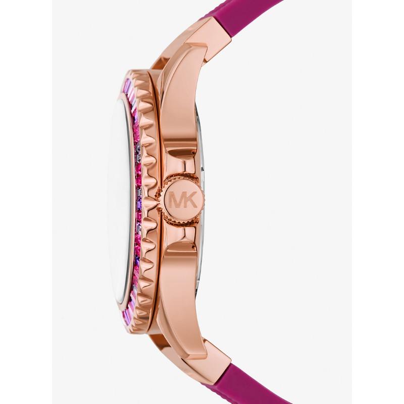 Michael Kors Oversized Everest Pavé Rose Gold-Tone Watch MK7441