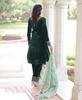 Damen Fertigdesigner Samt Salwar Kameez Indisch Bollywood Partykleidung Salwar Anzug Kleid