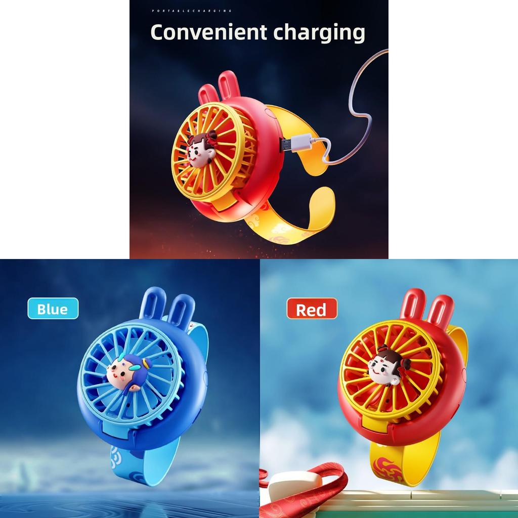 Childrens Cartoon Handheld Fan With Usb Charging And 3speed Settings For Kids Travel And School Use