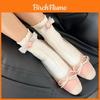 Ditsy Girl Rose Pattern Cotton Ankle Socks With Frictionresistant Design For Summer Wear