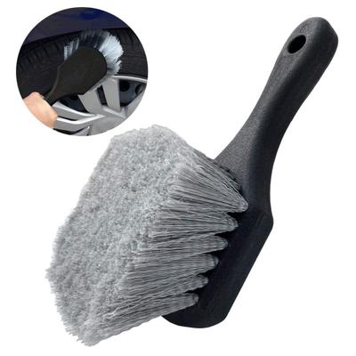 Car Wheel Cleaning Brush Short Handle Tire Rim Detail Brush for Vehicles
