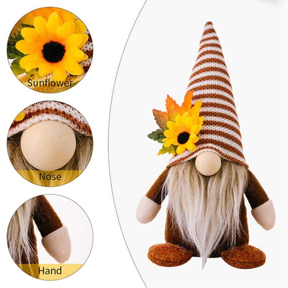Dekorative gesichtslose Zwergenornamente Weiche Wichtelpuppen Lustige Thanksgiving-Puppenornamente Layout-Requisiten