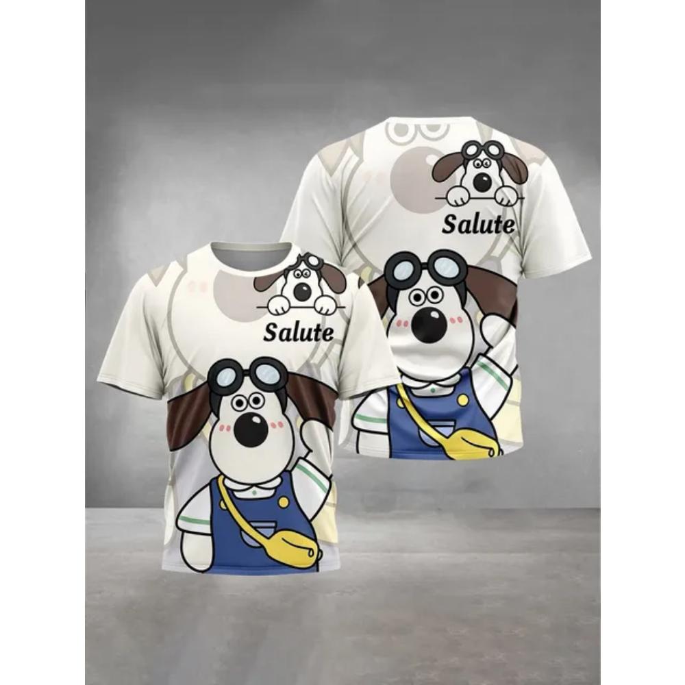 W-Wallaces-Gromits 3D Print Baby Clothing 5 To 14 Years Male Outdoor Clothes for Children Boy Girl Child T-Shirt Top Shirts