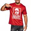 Mens Top Graphic Basic T Shirt Man Pointing To Idjit Short Sleeve Essential Teeshirts Retro Cotton Unisex Tshirt
