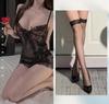 Sex Lingerie Purple Suspender Pajamas Women's Suit Sexy Transparent Lace Uniform Seduction Cosplay See-through Outfit