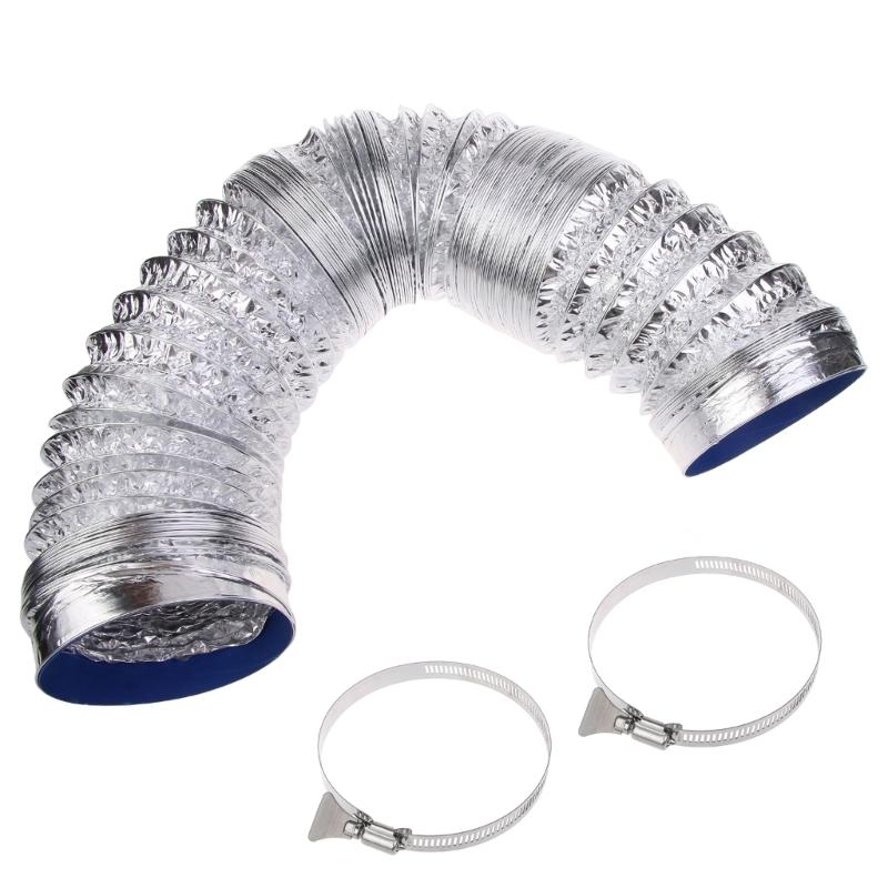 

Inner Diameter 100mm Aluminum Foil Hose Ducting Flexible 2/3/6 Meter Pipe Ventilation Double-layer with Steel Wire Hood