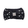 1PC Winter Pearl Headband for Women Wool Knitted Headbands New Cotton Headwear Elastic Hair Band Hair Accessories