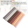 12PCS Rich Pigment Woodless Colored Pencils Set Artist Coloring Supplies  Detail Rendering