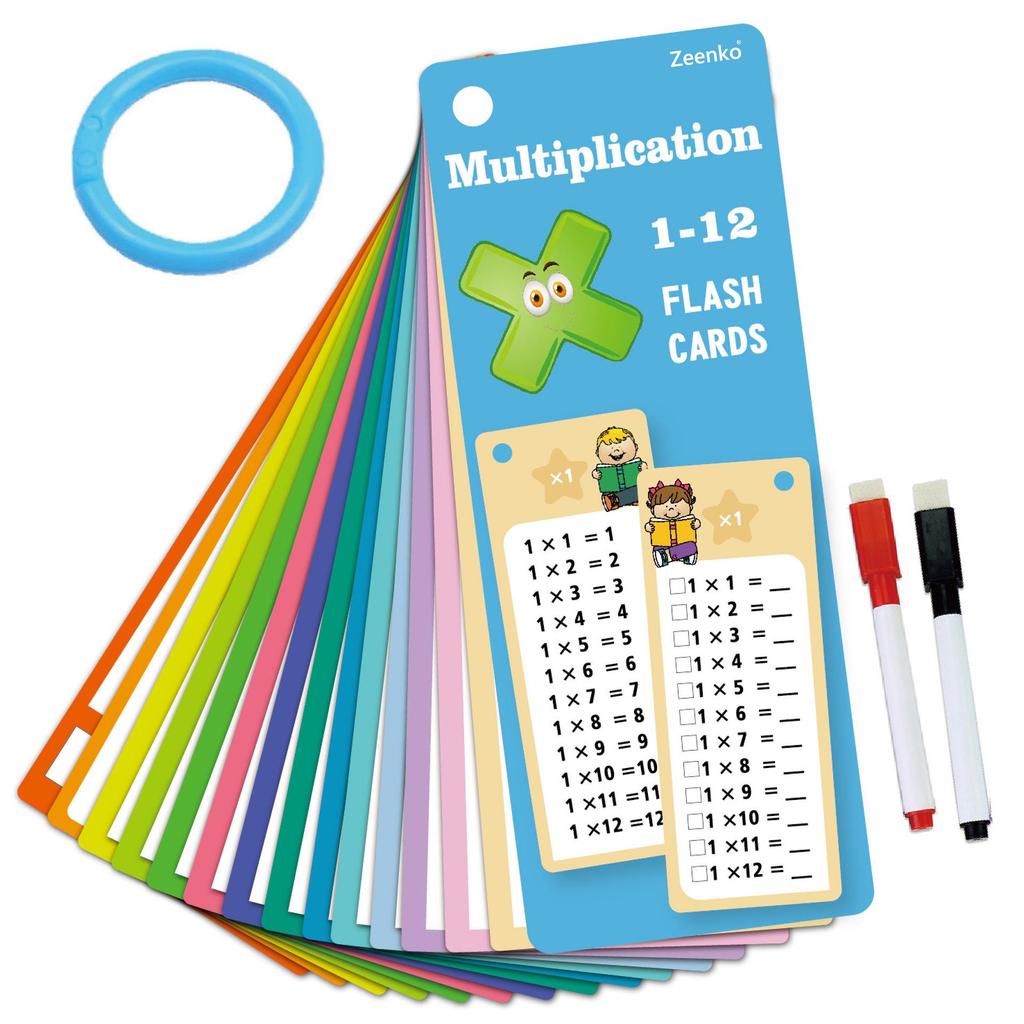 Erasable Math Flashcards: 15 Reusable Learning Aids for Children