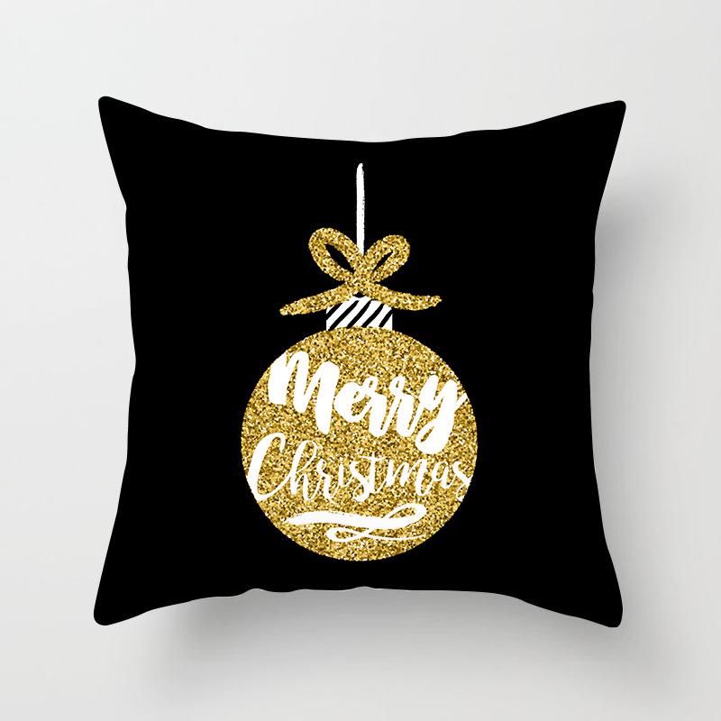 Christmas Golden Series Festive Decoration Pillowcase Home Sofa Car Pillow Cushion