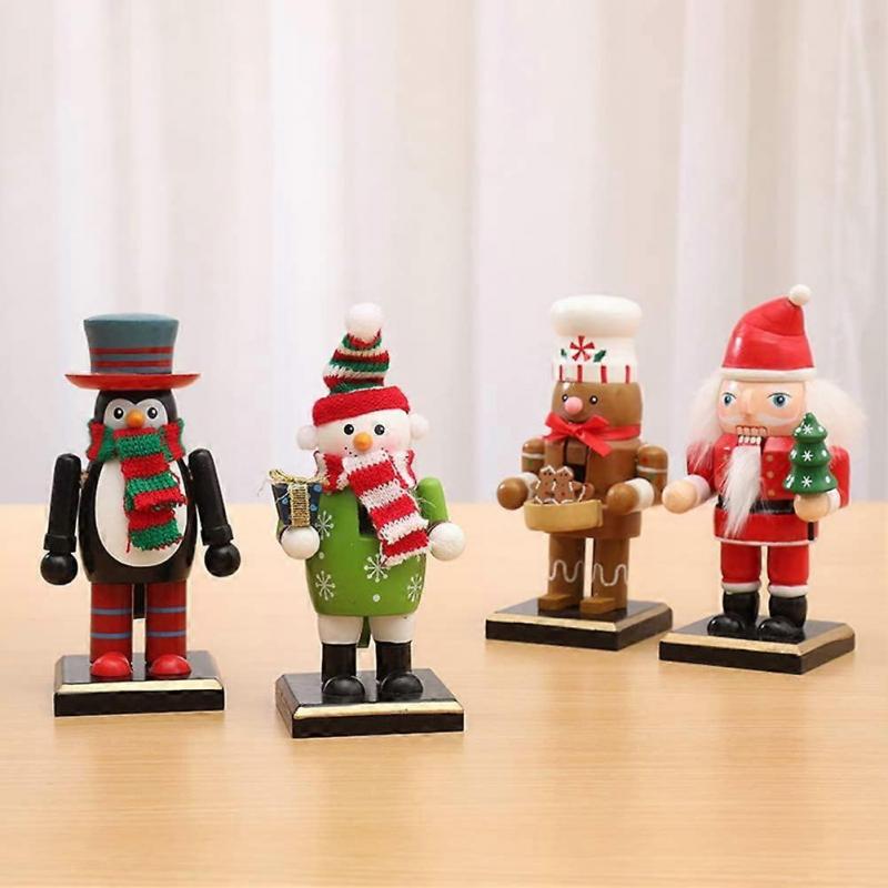 Nutcracker Christmas Decorations, Wooden Nutcracker Ornament Nutcracker Action Figures Toy