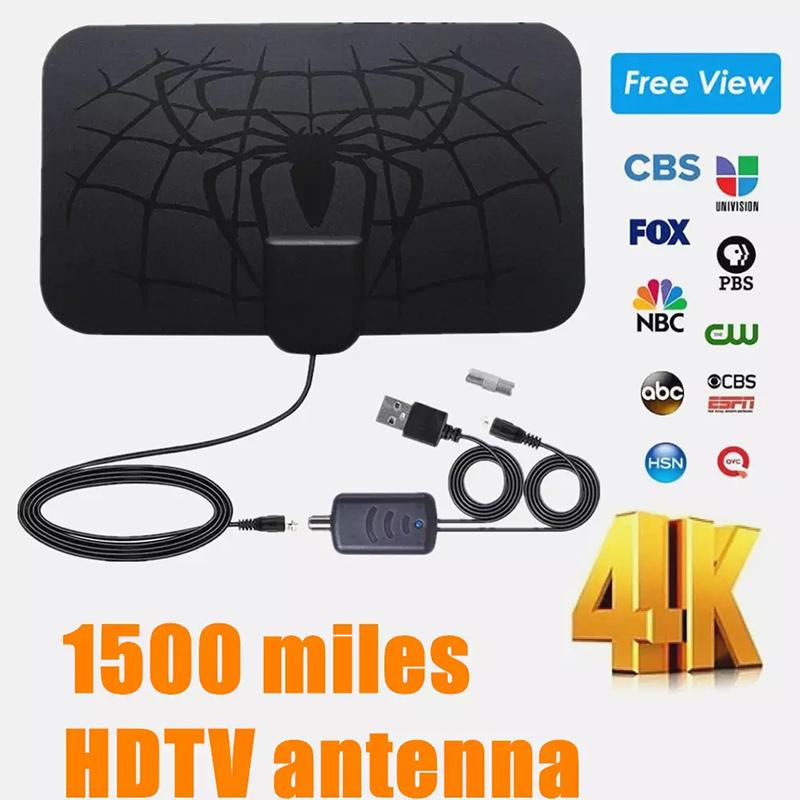 Hdtv Antennas 1500 Miles Indoor Digital Antenna Aerial Dvb-T2 Local Channel 4K