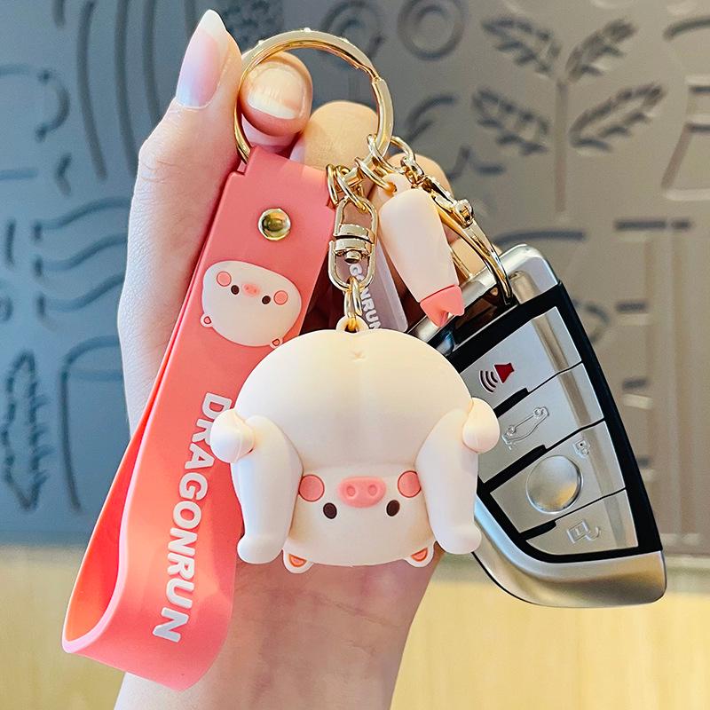 Authentic Piglet Doll Keychain - Adorable Bag Pendant & Charming Car Accessory