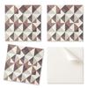 Set of Self-Adhesive Vinyl Tiles with Print Geometric Pattern with Triangles 20x20x20 Cm