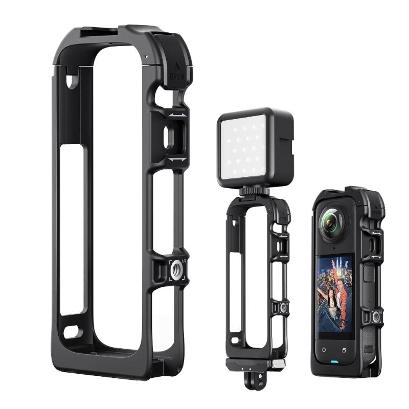 Fast Detachable Camera Cage Housing Shockproof For X5 Cameras Frames Enhances Heat Dissipation Mounting Systems