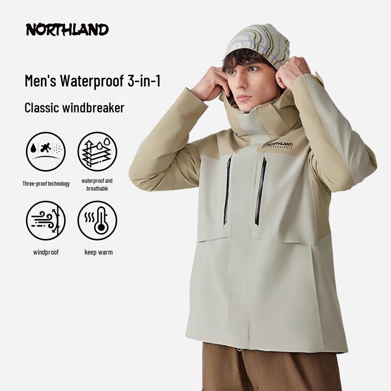 Northland Men s 3-in-1 Fleece Outdoor Jacket 175/92A
