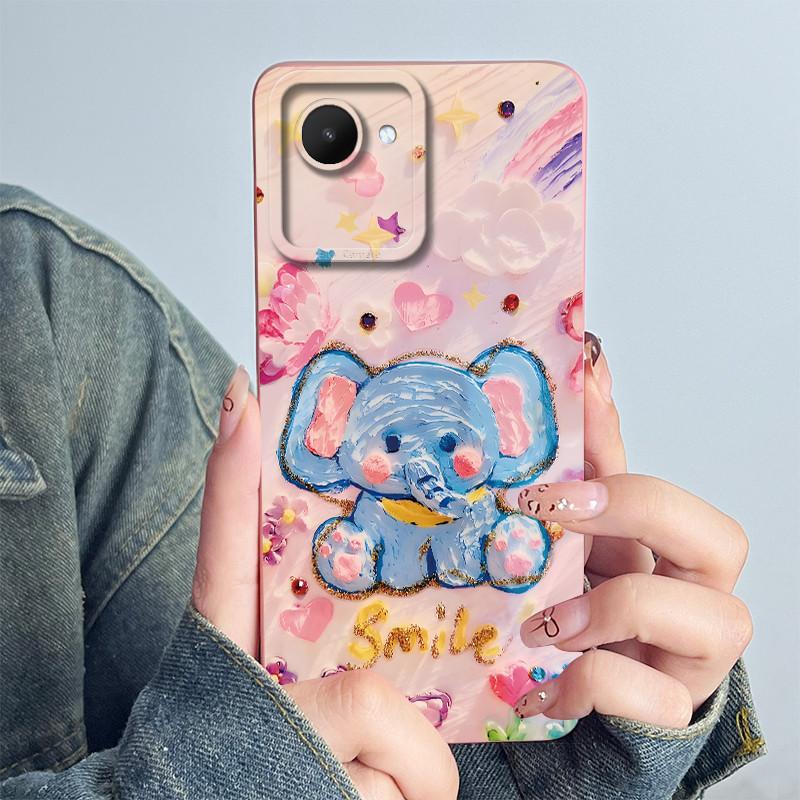 For Realme C30 C30s Narzo 50i Prime Phone Case RMX3690 RMX3506 Coque Soft Silicone Sweet Painted Back Printed Protective Cover