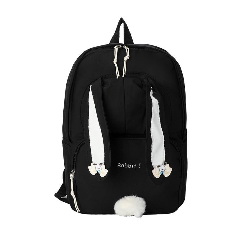 Schoolbag Girl Backpack Trend Cute Rabbit Ears Sweet Backpack Versatile Student School Bag Large Capacity Cartoon Backpack