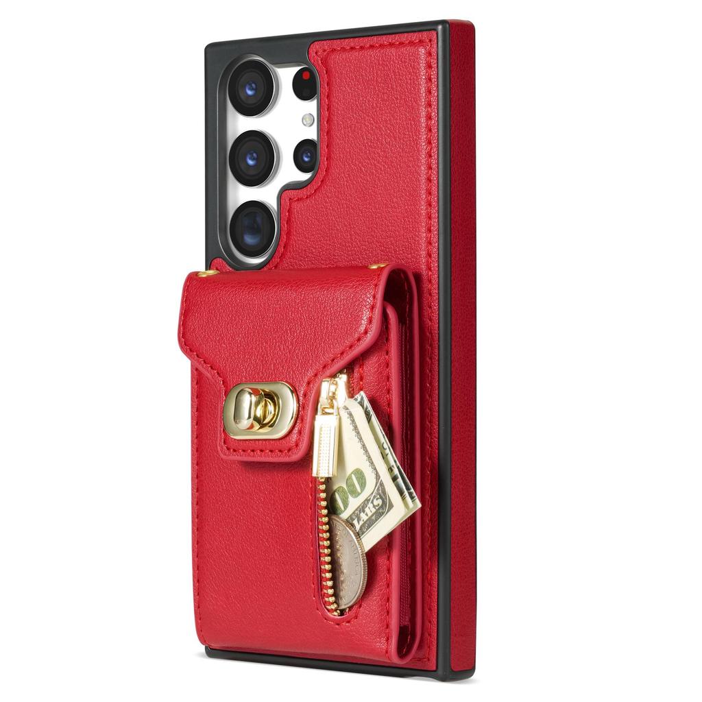 Samsung Side Zipper Lanyard Phone Case with Card Protection - A54 S23FE