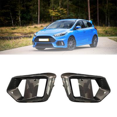 For 16-2018 Ford Focus RS Front Fog Light Frame Lamp Trim Carbon Fiber Color ×2
