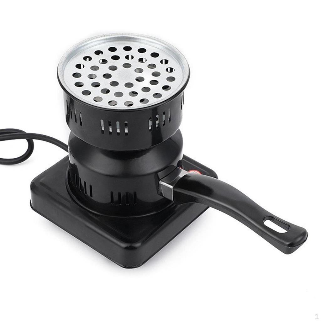 Portable Electric Coil Burner with Indicator Lights Practical Cooktop Single 500W White