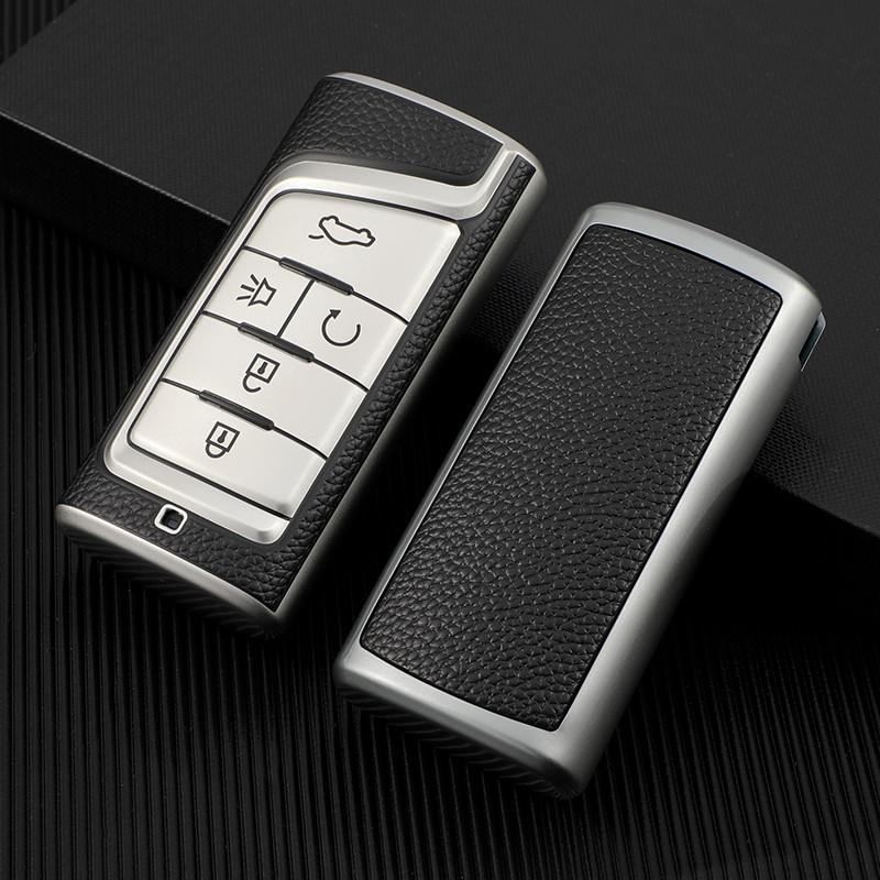 TPU Leather 5 Buttons Car Key Case Cover For GAC Trumpchi GS4 GM8 GA3 GA6 SGS7 GA4 GS5 GS3 Legend GS8 Remote Fob Key Accessories
