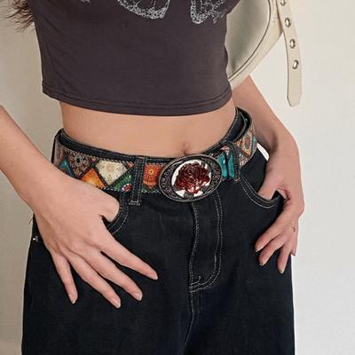 Adjustable Y2K Jeans Belt Rivet Design Waist Belt New Punk Belt  Clothing Accessories