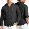 Men's Casual Hooded Long Sleeve Shirt Button Down Lightweight Breathable Loose Fit Oversized Cotton Shirt for Outdoor Sports