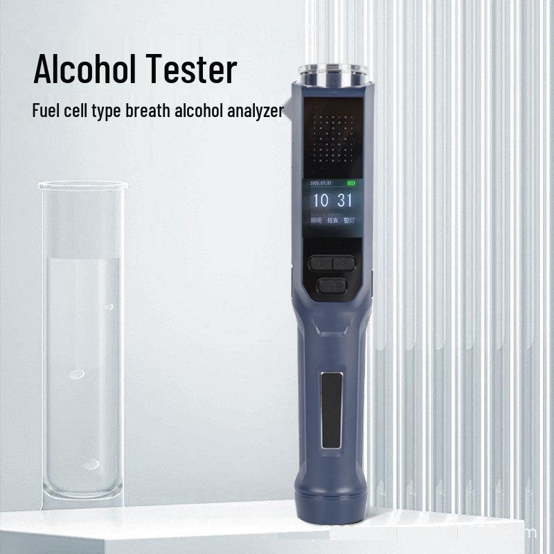 Electrochemical Breathalyzer & Alcohol Tester with Light & Window Breaker