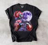 Celestial Ladybug Moon Tee, Starry Night Insect Top, Nature Lover Gift